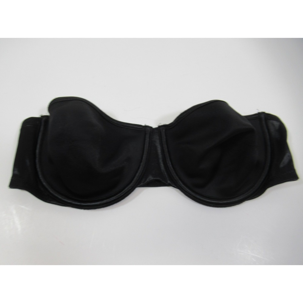 Vintage Y2K Victoria's Secret Unlined Strapless Bra 36B Black Underwire